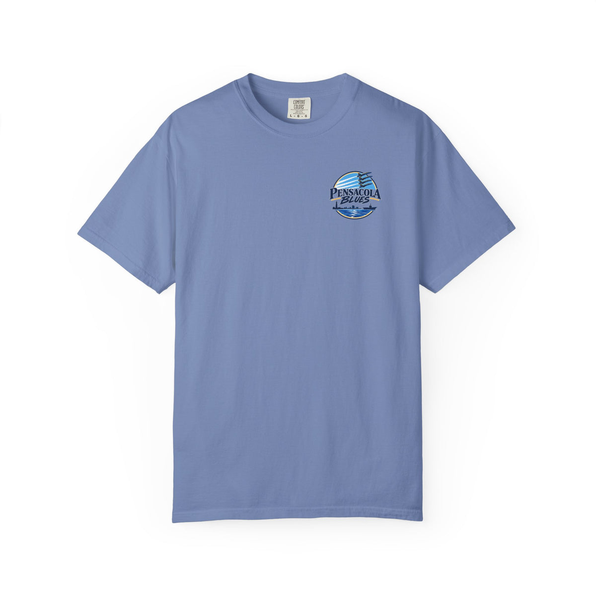 PB02 - Pensacola Blues Logo with City Scape and Aircraft Carrier