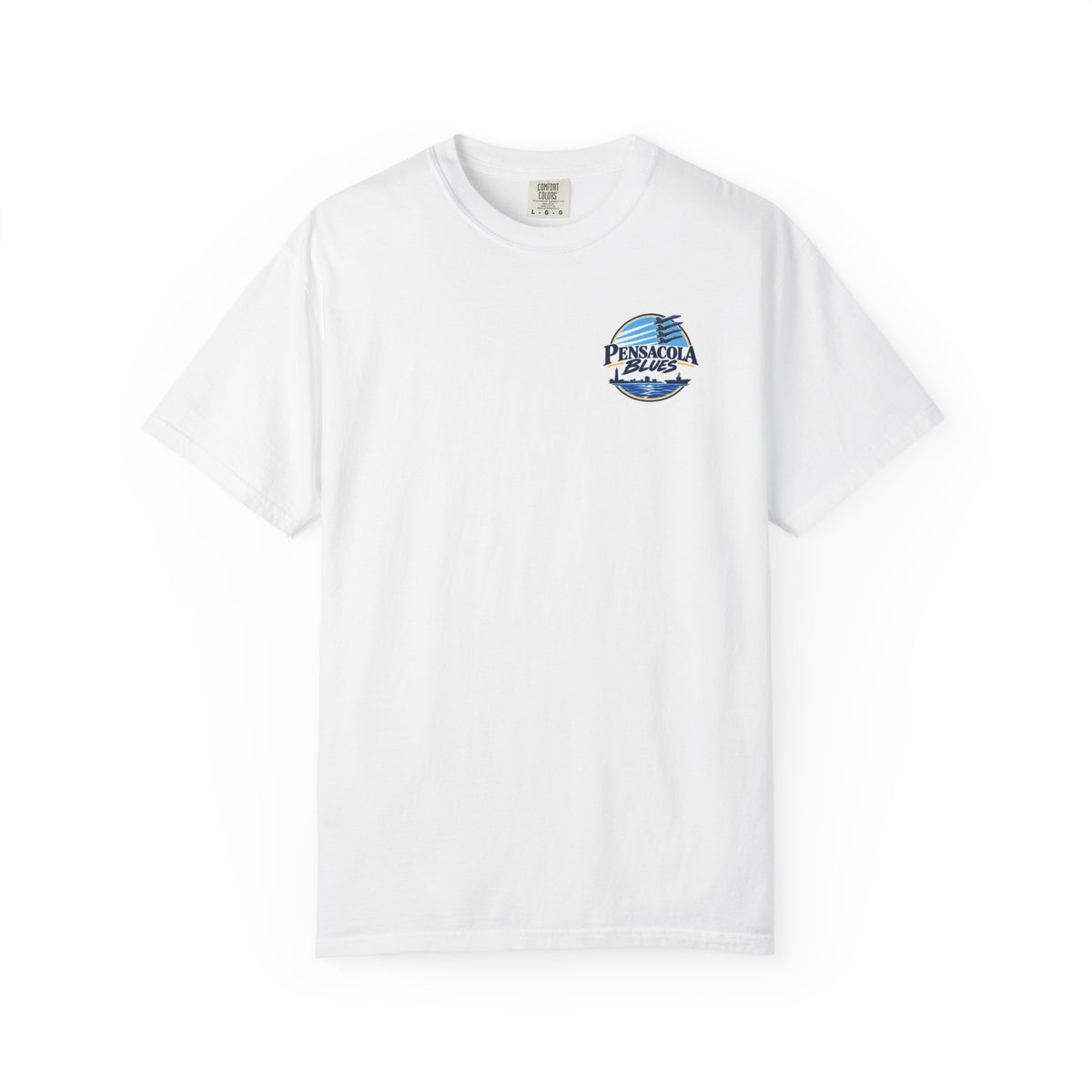 PB02 - Pensacola Blues Logo with City Scape and Aircraft Carrier