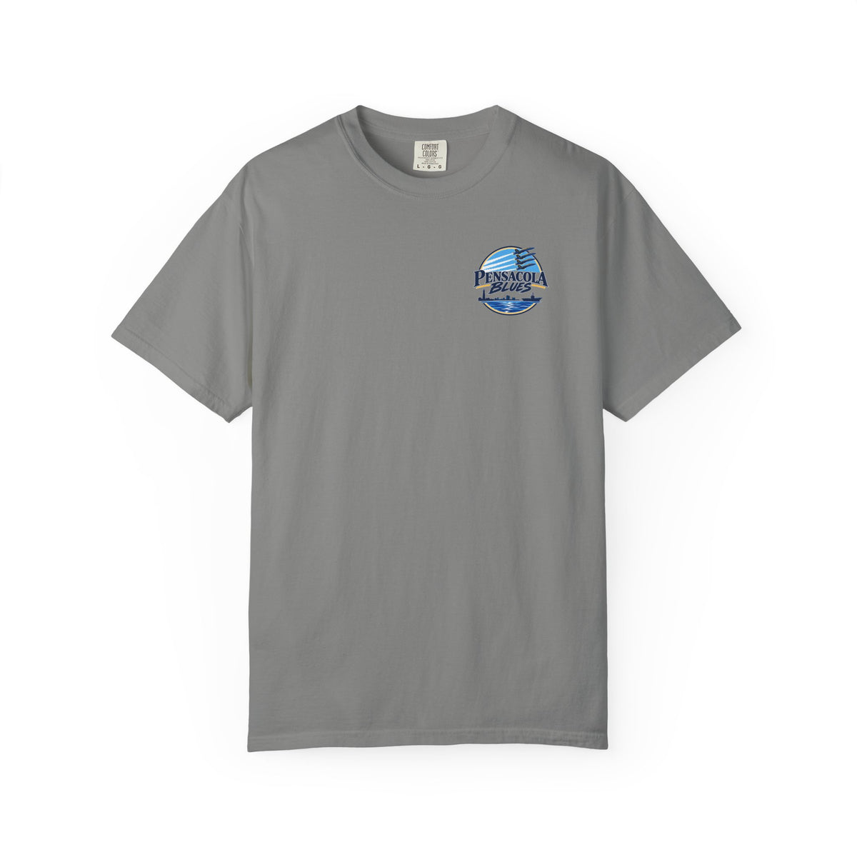PB02 - Pensacola Blues Logo with City Scape and Aircraft Carrier