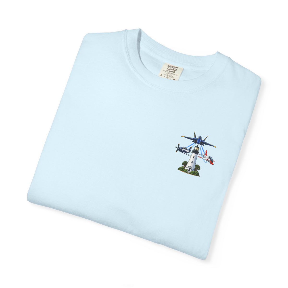 PBP18 - Pensacola Blues featuring the Pensacola Lighthouse and flanked by Naval Aviation Training Aircraft