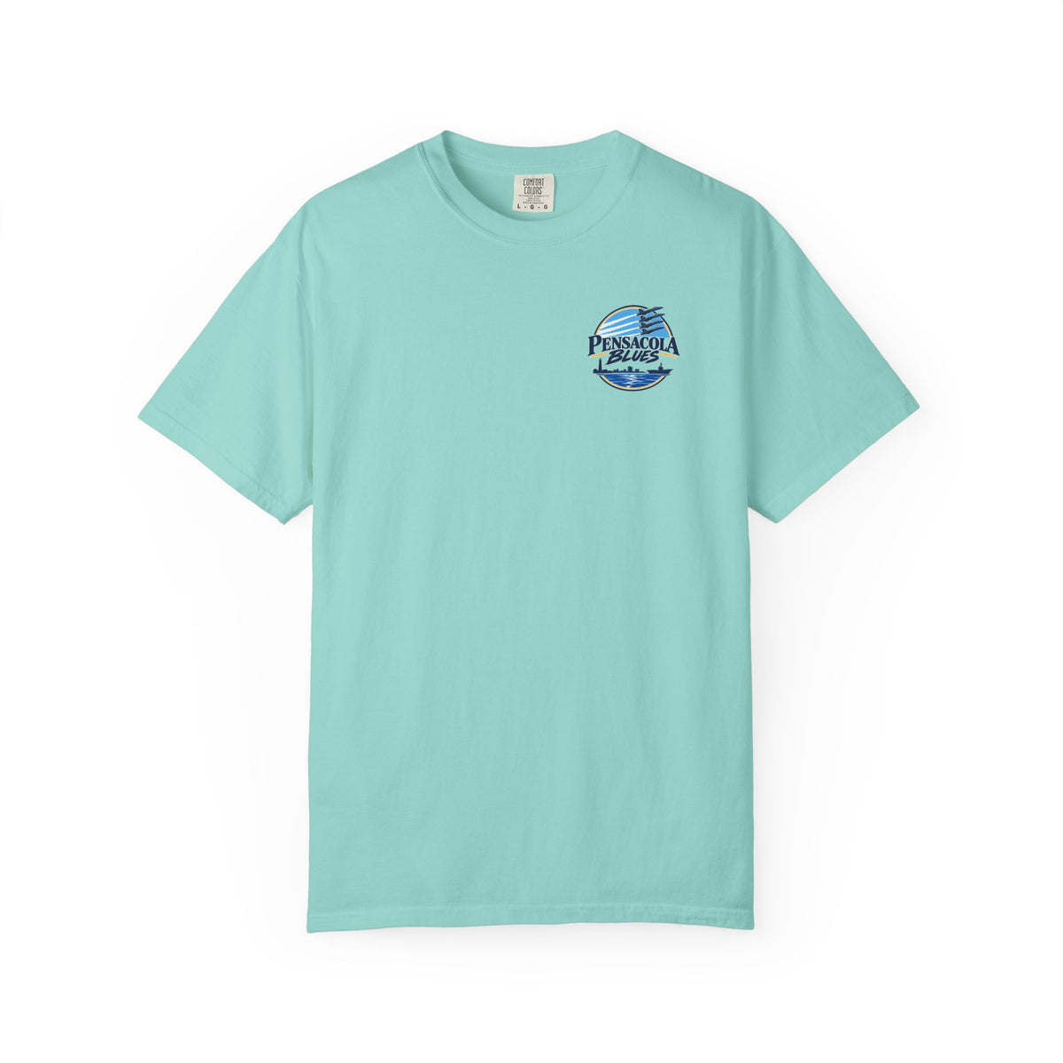 PB02 - Pensacola Blues Logo with City Scape and Aircraft Carrier