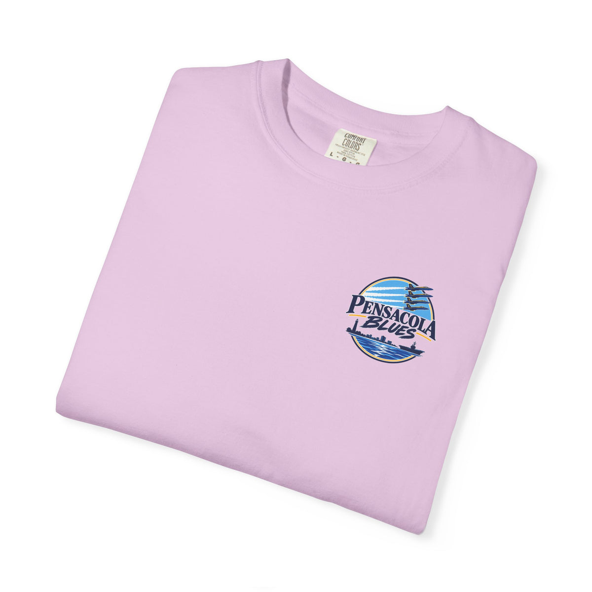 PB02 - Pensacola Blues Logo with City Scape and Aircraft Carrier