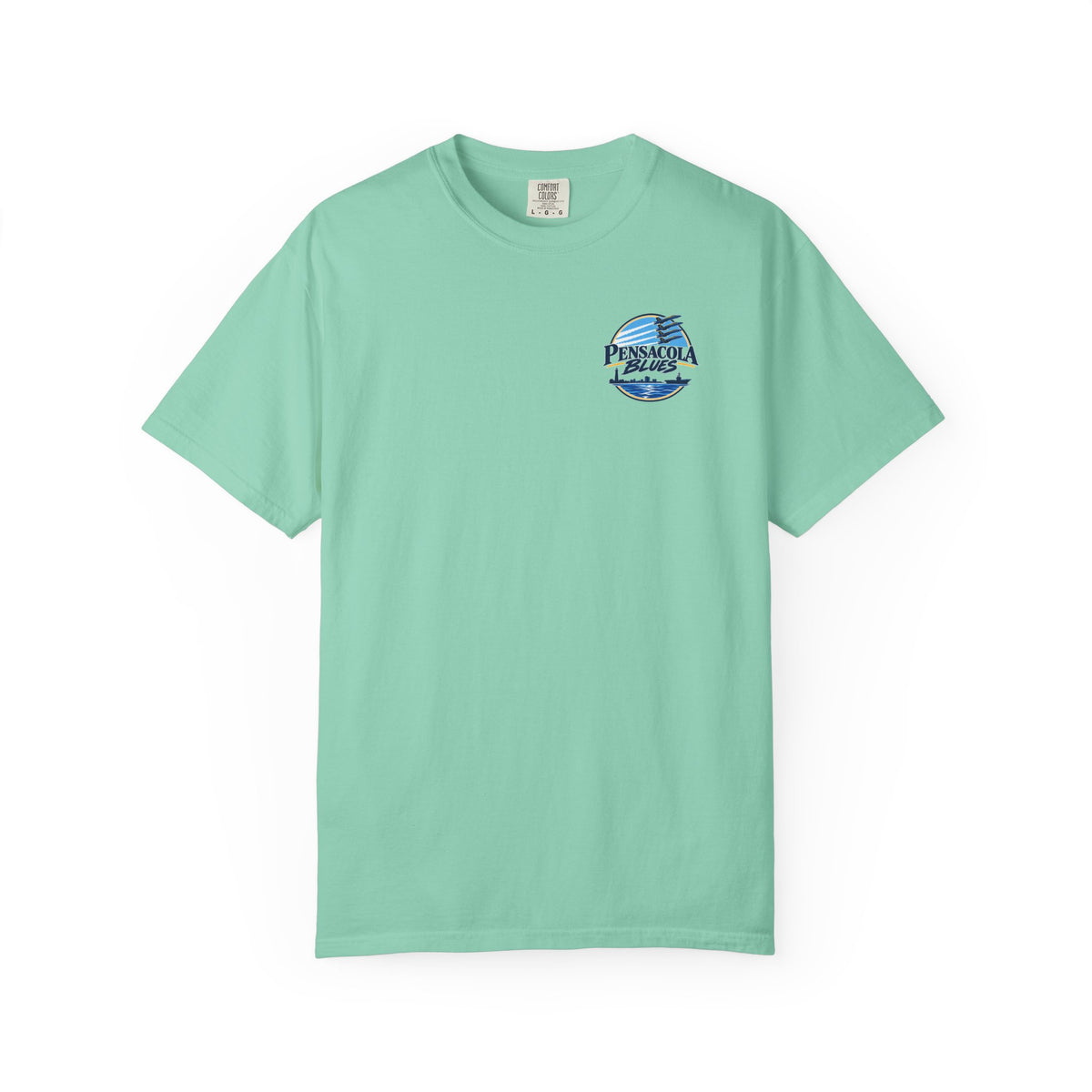 PB02 - Pensacola Blues Logo with City Scape and Aircraft Carrier