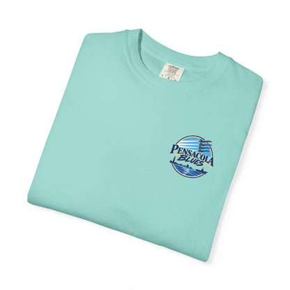 PB02 - Pensacola Blues Logo with City Scape and Aircraft Carrier