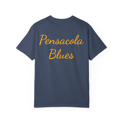 Pensacola Blues featuring Blue Angels Beach Buzz crossing the Pensacola Beach Pier  - PBP16